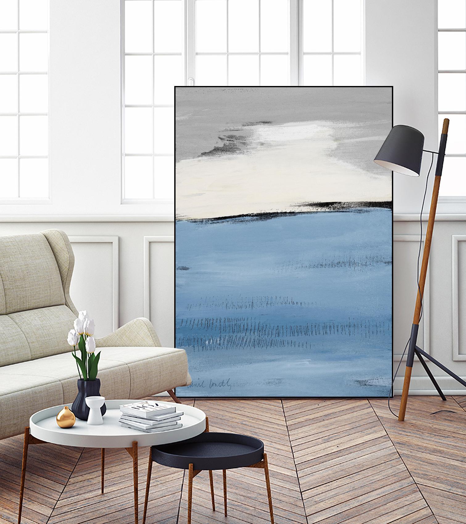 Blue Flatlands II by Lanie Loreth on GIANT ART - blue abstract 