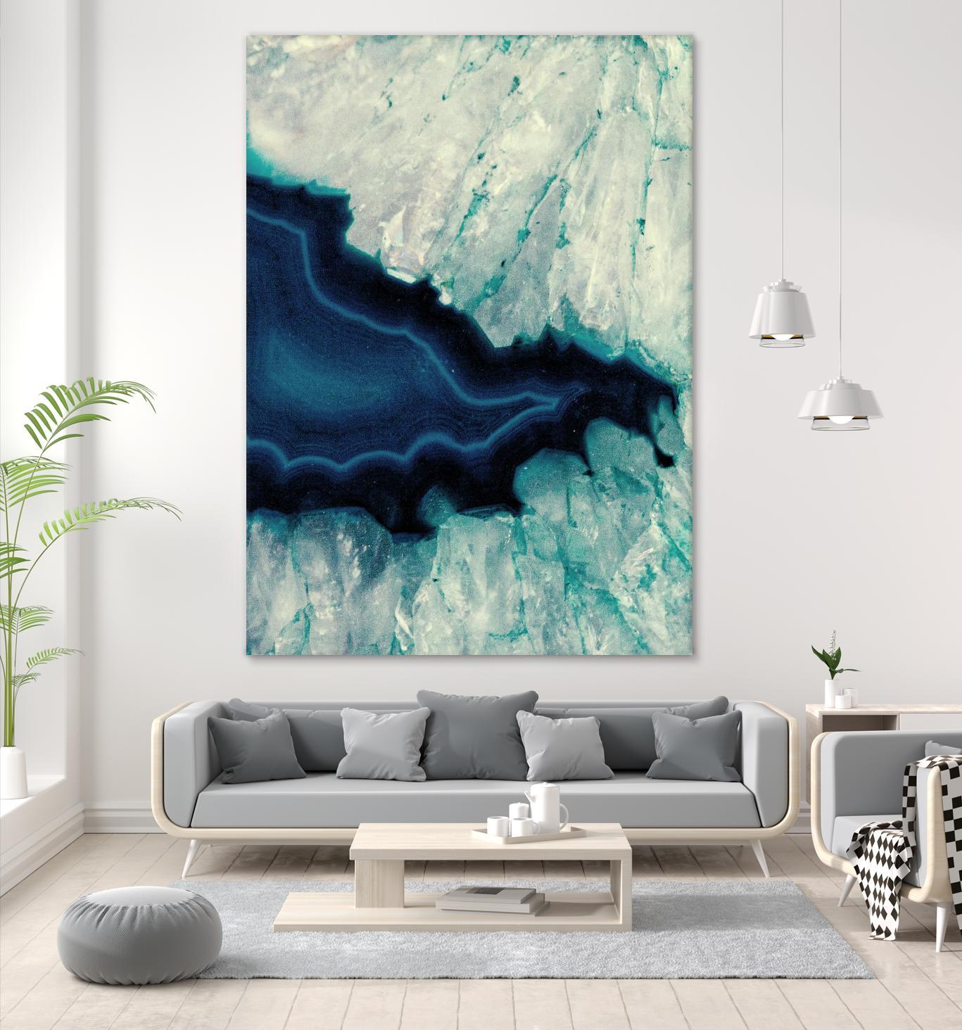 Up Close Blue Mineral II by Susan Bryant on GIANT ART - abstract 