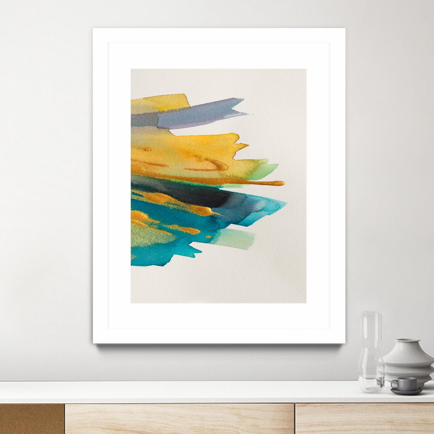 Amber Gold Vertical II by Lanie Loreth on GIANT ART - gold abstract