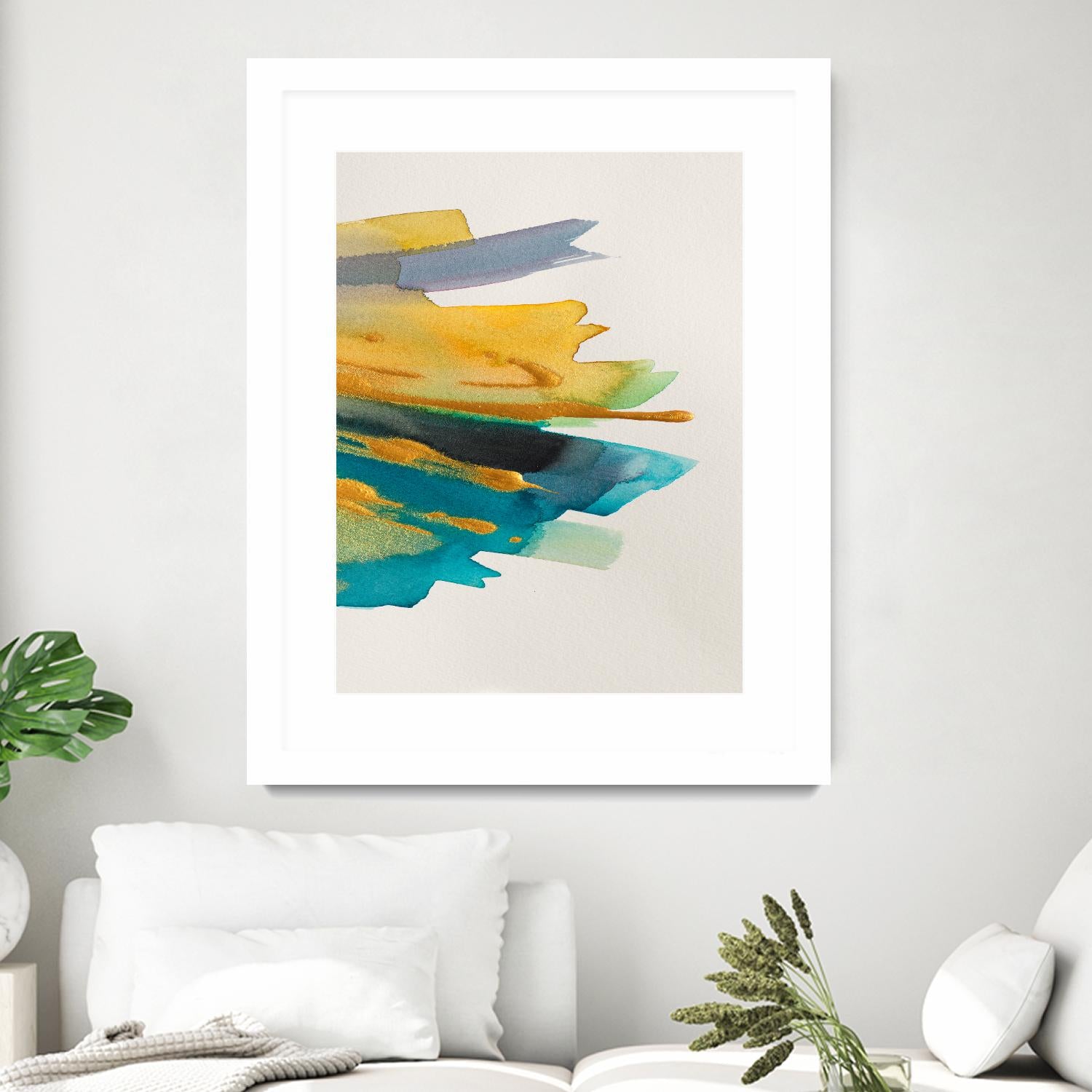 Amber Gold Vertical II by Lanie Loreth on GIANT ART - gold abstract