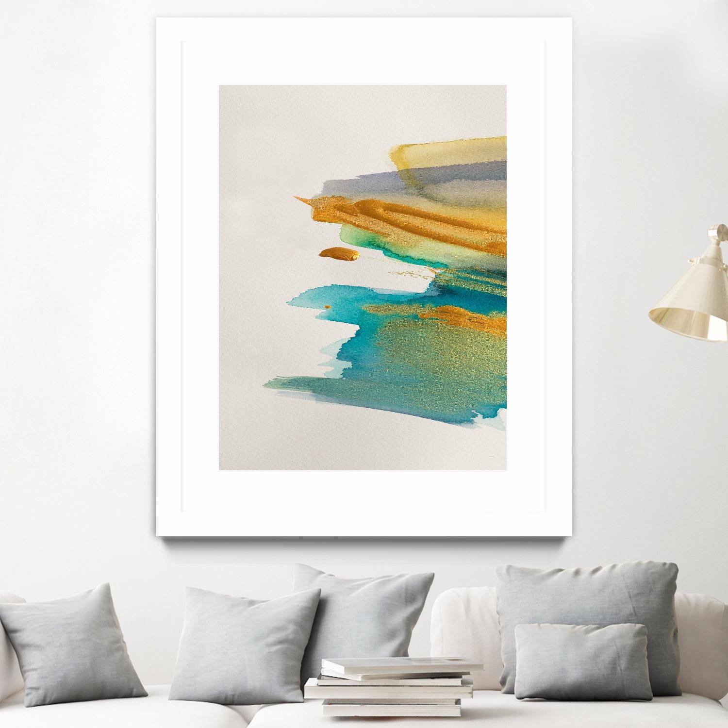 Amber Gold Vertical I by Lanie Loreth on GIANT ART - gold abstract