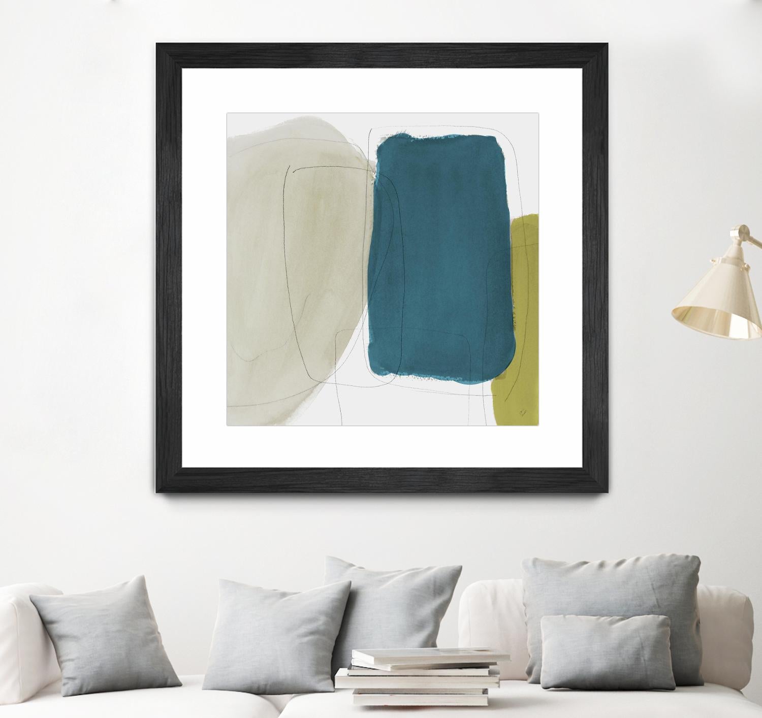 Beige And Navy Abstract by Lanie Loreth on GIANT ART - abstract 