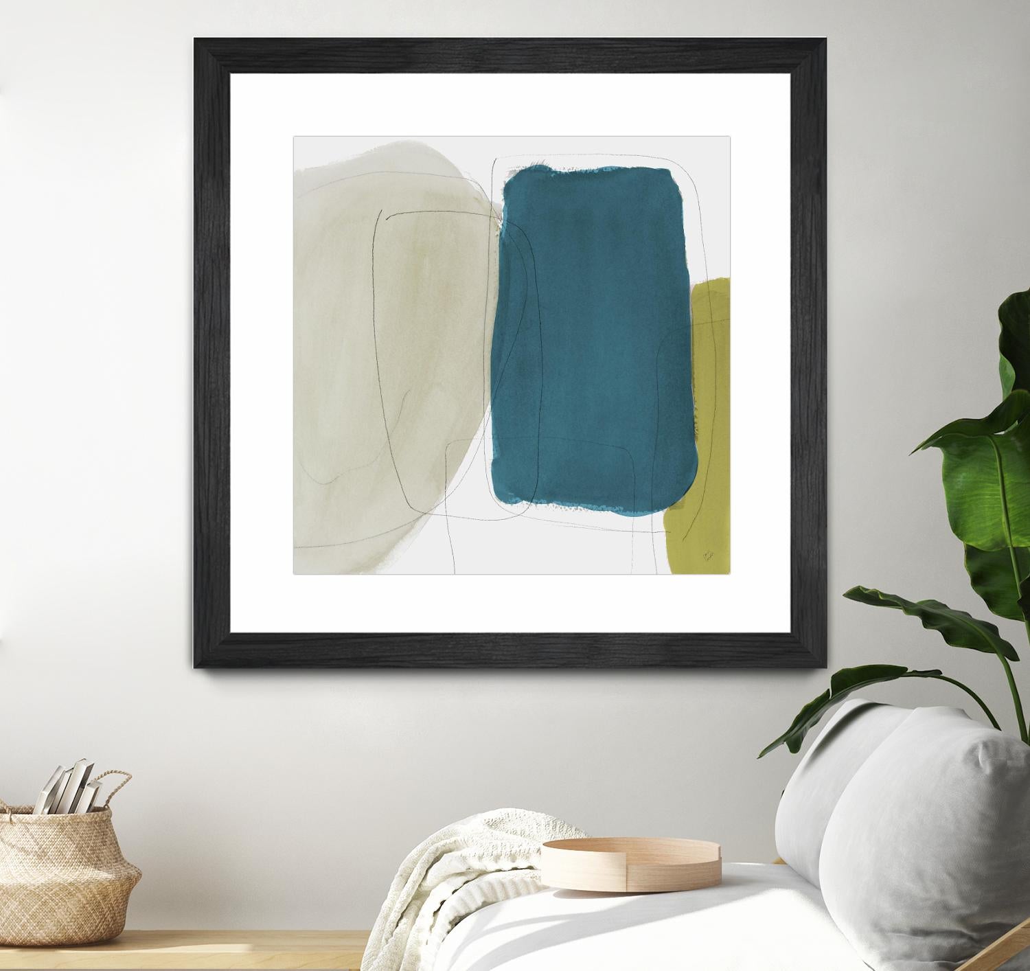 Beige And Navy Abstract by Lanie Loreth on GIANT ART - abstract 