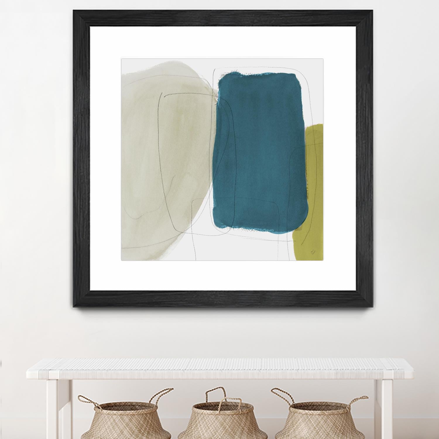 Beige And Navy Abstract by Lanie Loreth on GIANT ART - abstract 