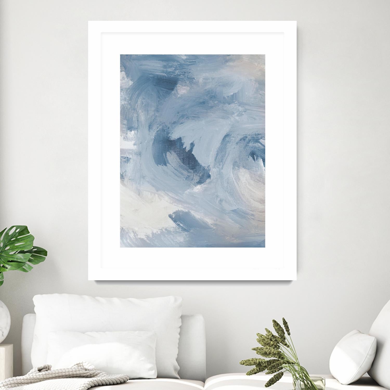 Blue Cloudy Dreams I by Lanie Loreth on GIANT ART - abstract 