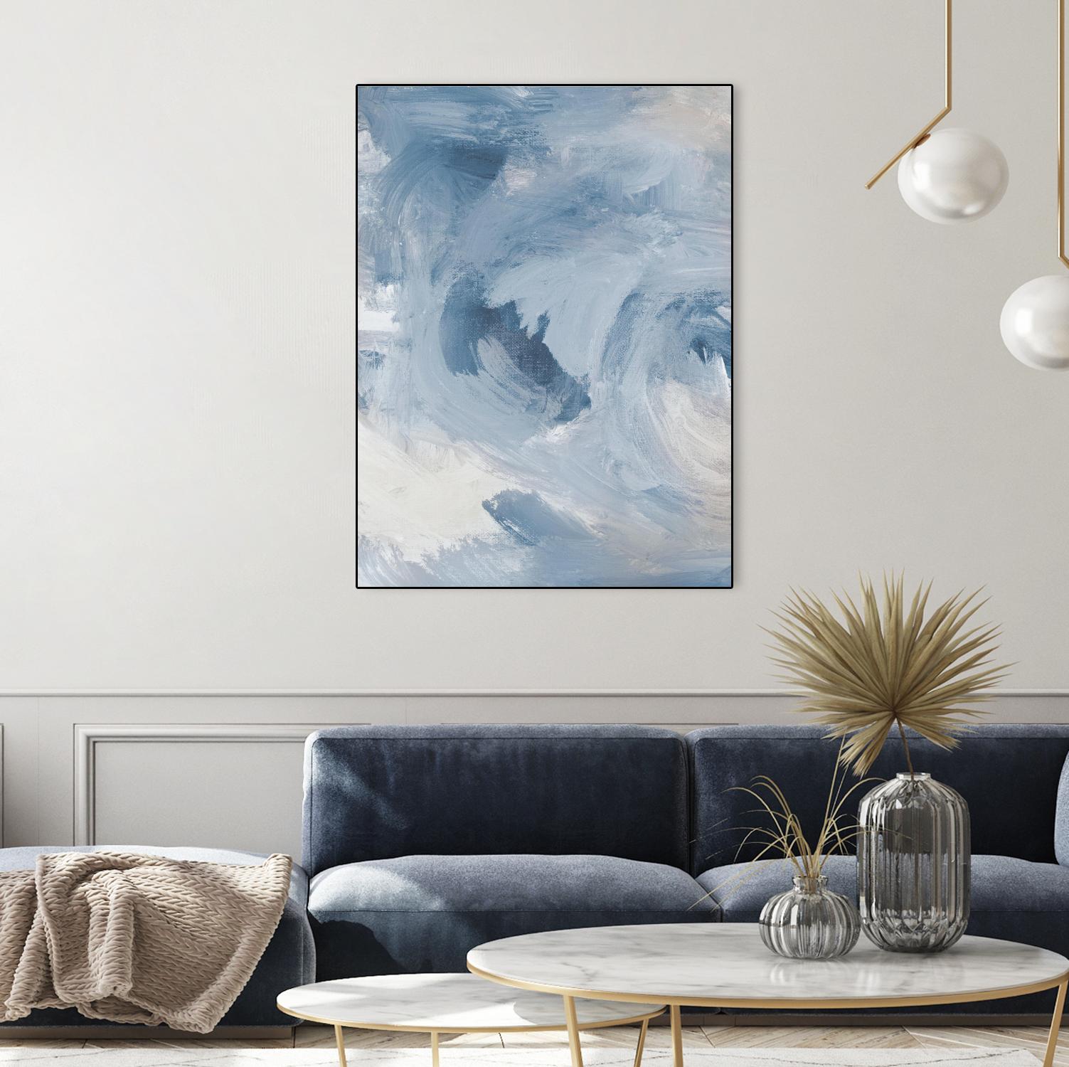 Blue Cloudy Dreams I by Lanie Loreth on GIANT ART - abstract 