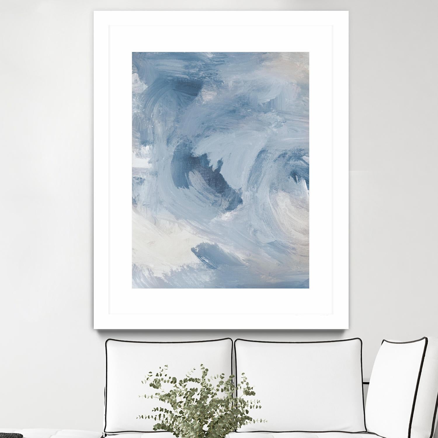 Blue Cloudy Dreams I by Lanie Loreth on GIANT ART - abstract 