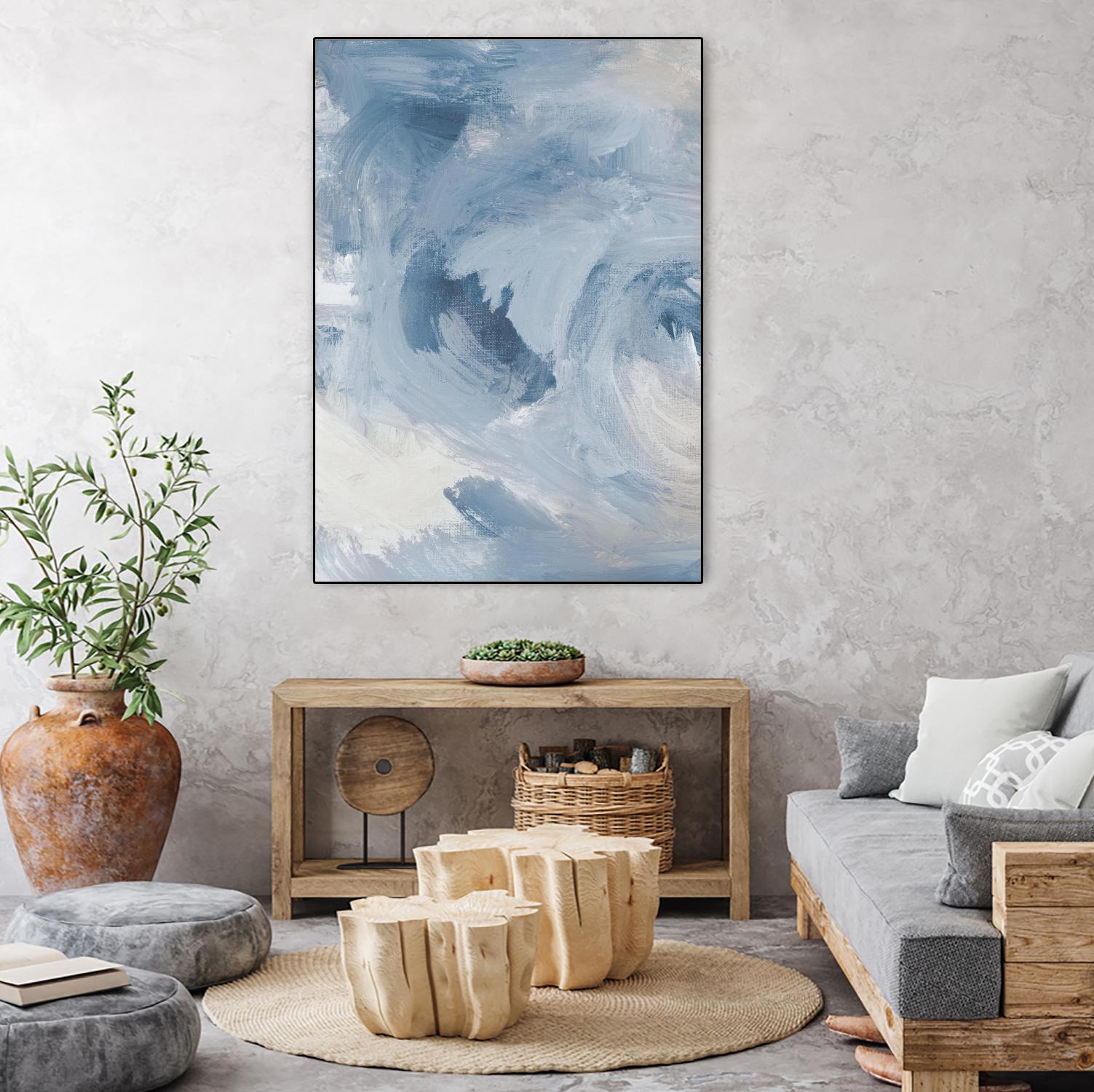 Blue Cloudy Dreams I by Lanie Loreth on GIANT ART - abstract 