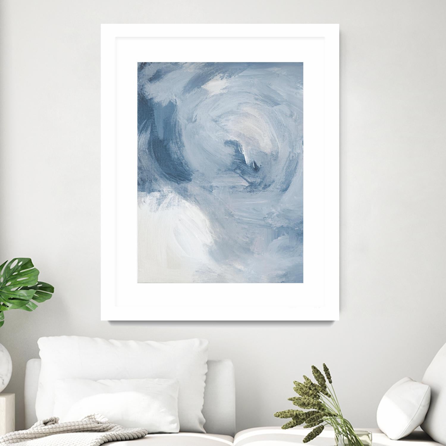 Blue Cloudy Dreams II by Lanie Loreth on GIANT ART - abstract 