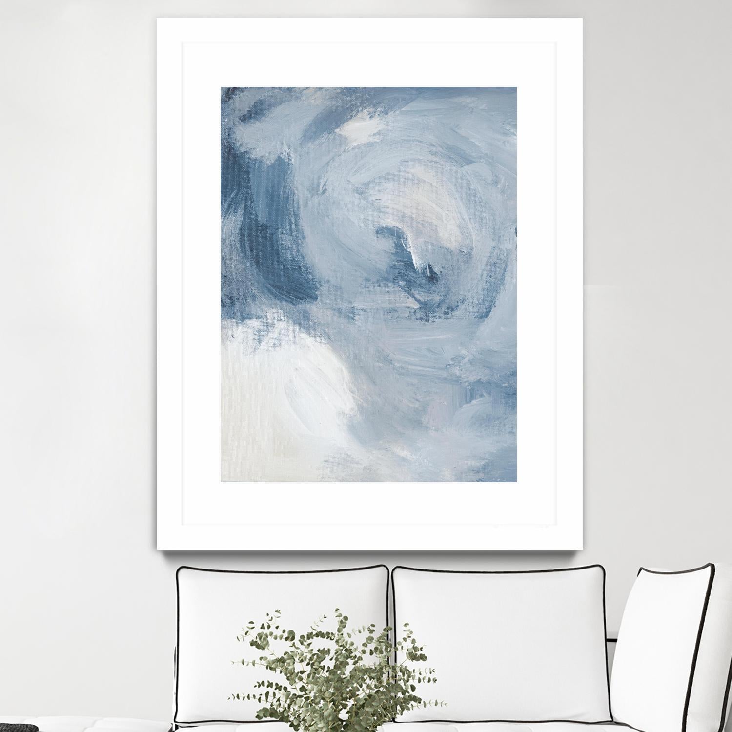 Blue Cloudy Dreams II by Lanie Loreth on GIANT ART - abstract 