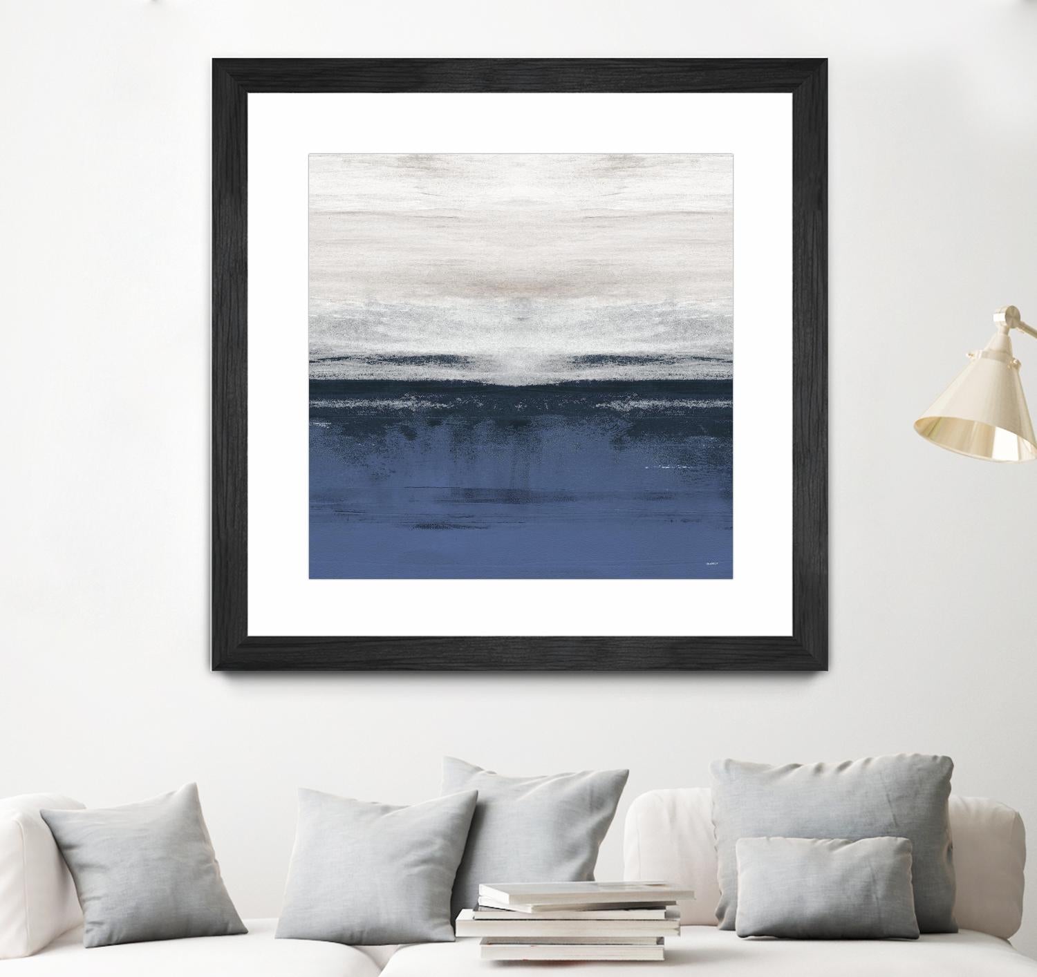 Familiar Feeling Blue Square II by Dan Meneely on GIANT ART - abstract 
