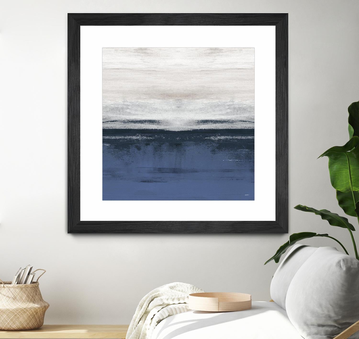 Familiar Feeling Blue Square II by Dan Meneely on GIANT ART - abstract 