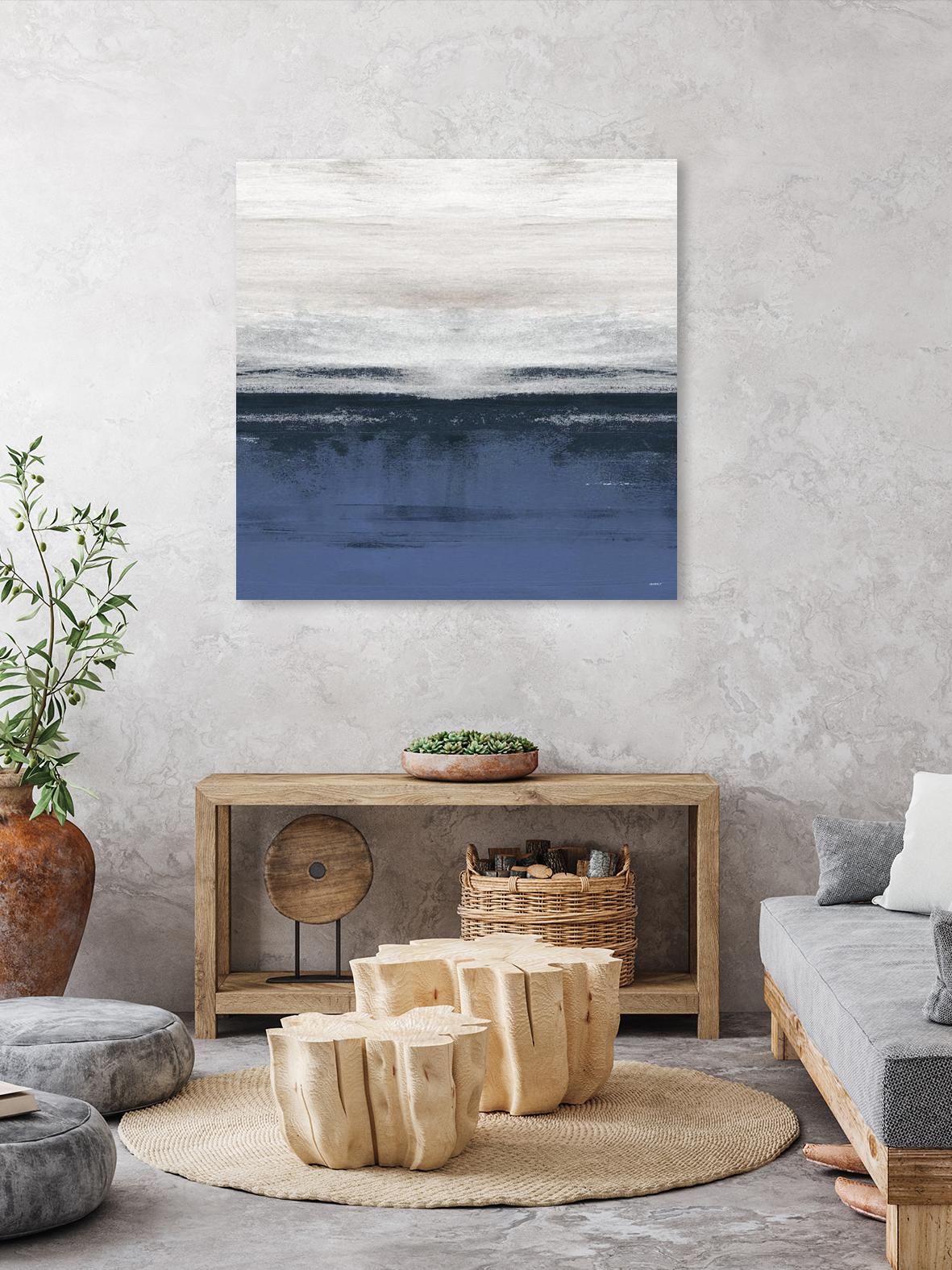 Familiar Feeling Blue Square II by Dan Meneely on GIANT ART - abstract 