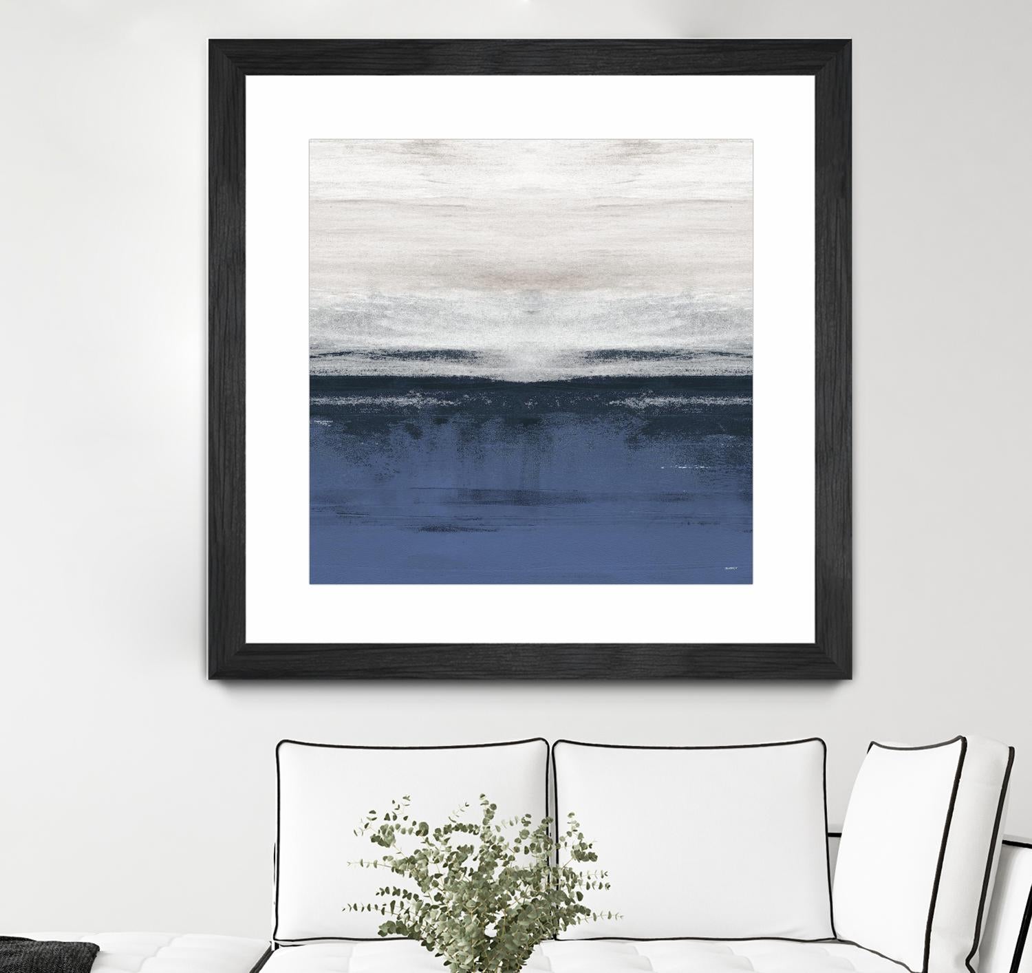 Familiar Feeling Blue Square II by Dan Meneely on GIANT ART - abstract 