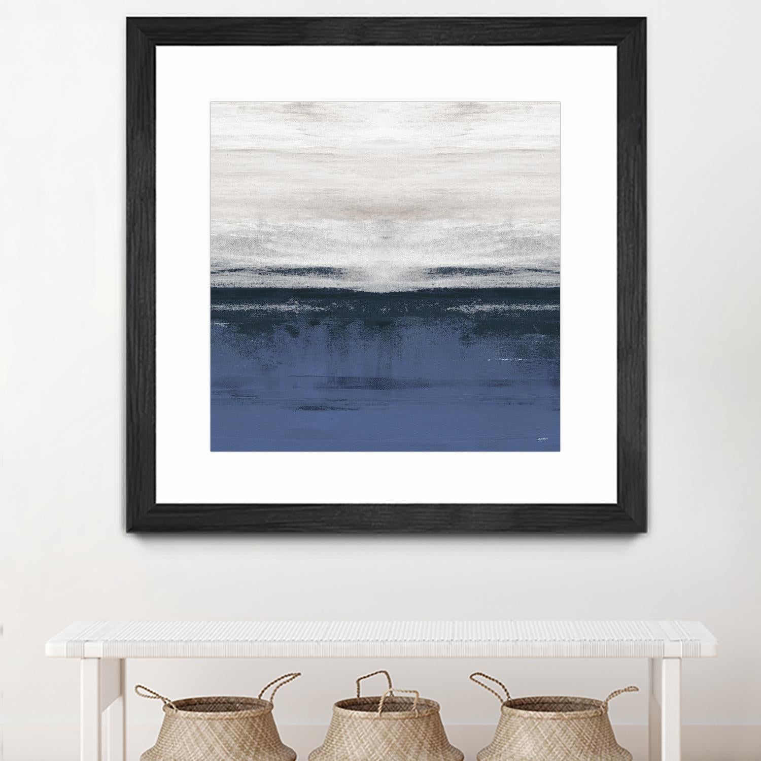 Familiar Feeling Blue Square II by Dan Meneely on GIANT ART - abstract 