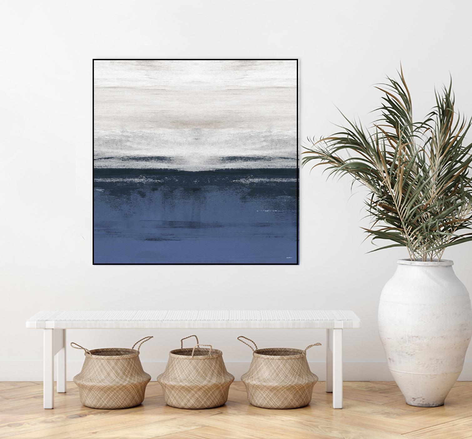 Familiar Feeling Blue Square II by Dan Meneely on GIANT ART - abstract 