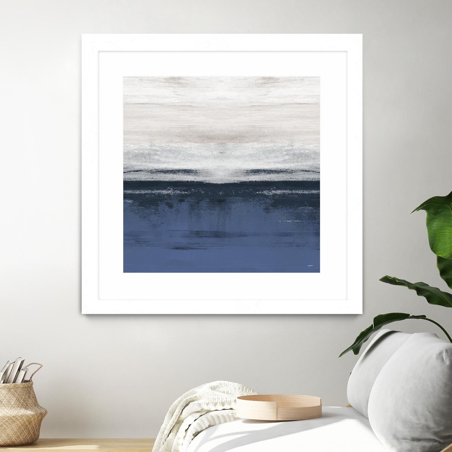 Familiar Feeling Blue Square II by Dan Meneely on GIANT ART - abstract 