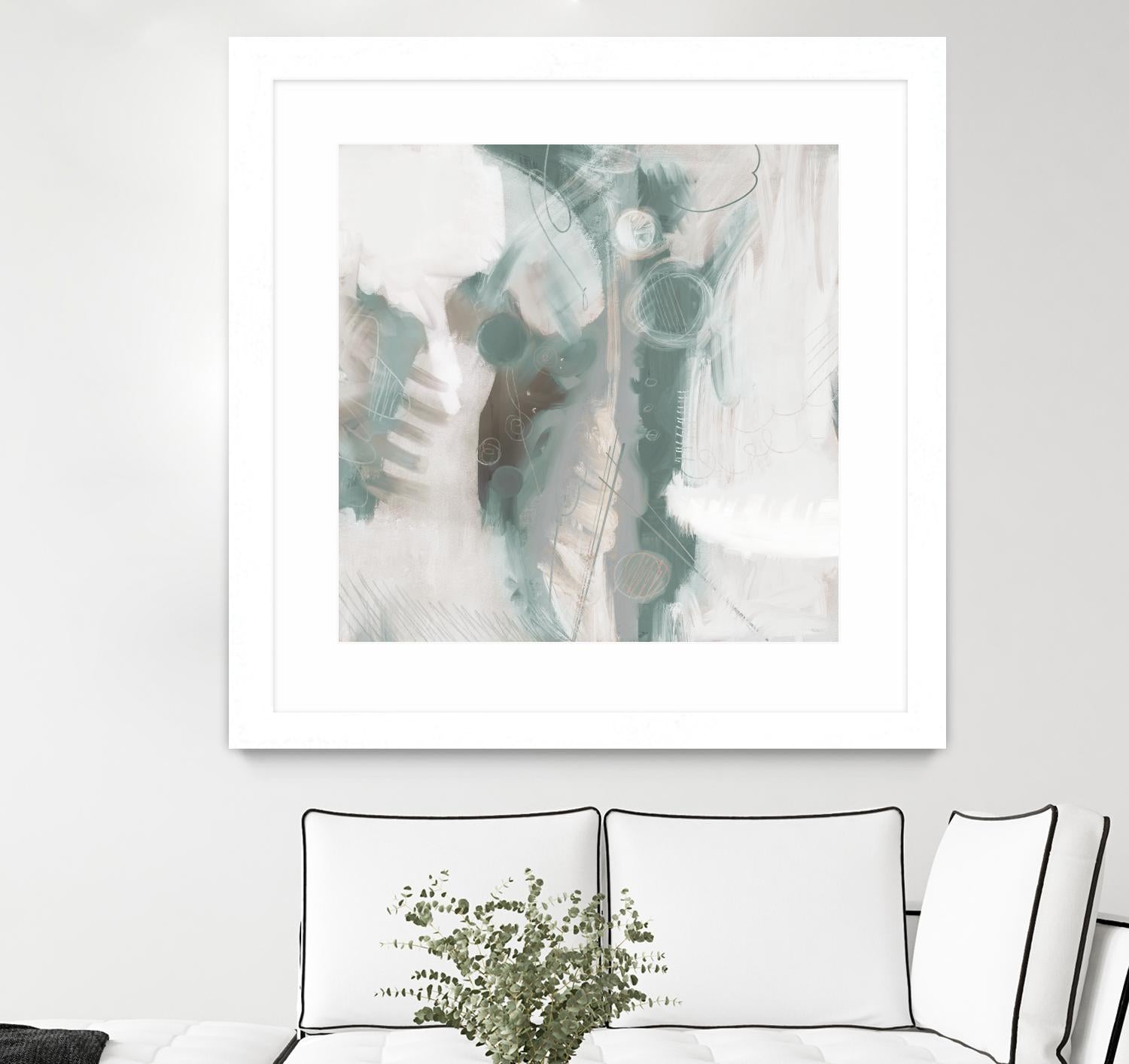 Down the River Abstract I by Dan Meneely on GIANT ART - green Abstract