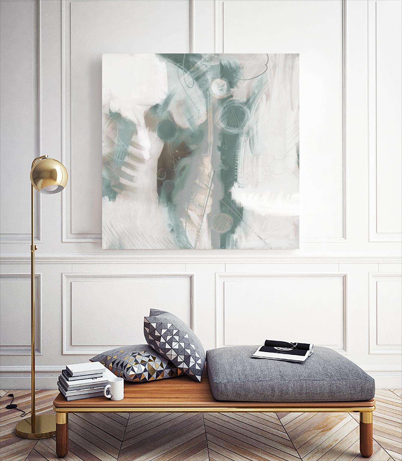 Down the River Abstract I by Dan Meneely on GIANT ART - green Abstract