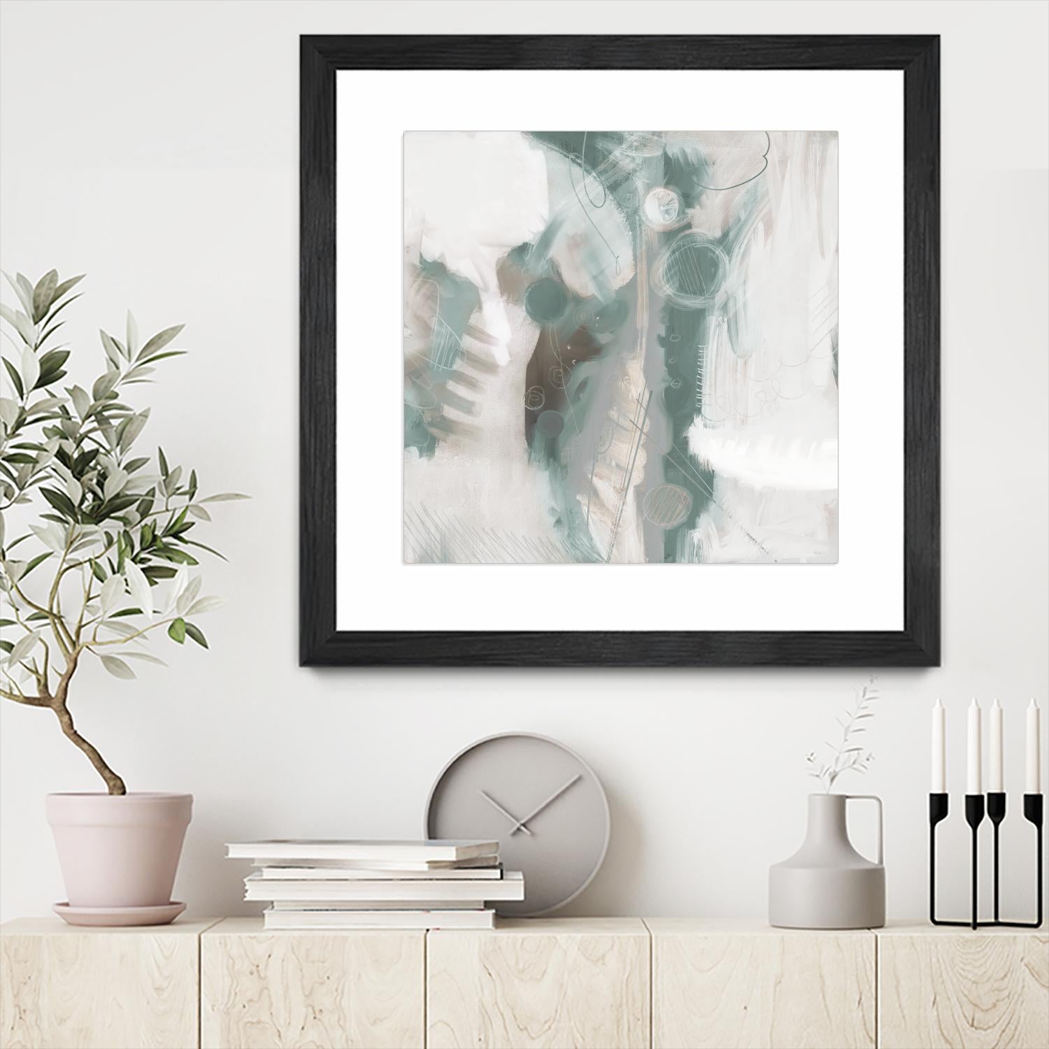 Down the River Abstract I by Dan Meneely on GIANT ART - green Abstract