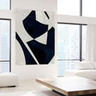Black Machine I by Dan Meneely on GIANT ART - blue shapes 