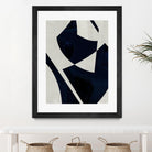 Black Machine I by Dan Meneely on GIANT ART - blue shapes 