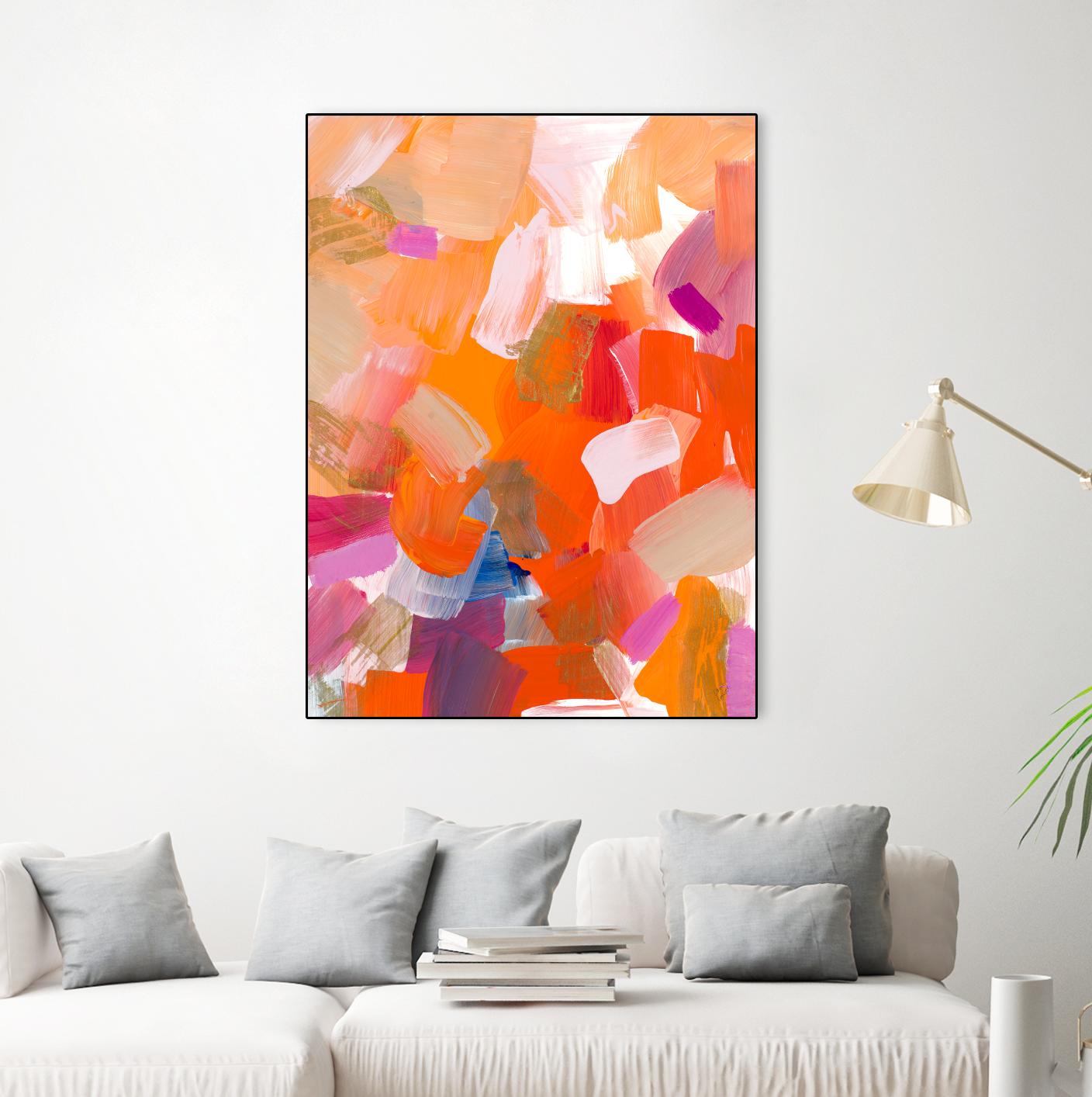 Confetti Petals by Lanie Loreth on GIANT ART - orange abstract