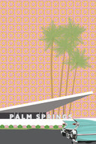 Palm Springs With Convertible by Jen Bucheli on GIANT ART - travel decorative