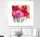 Red and Pink Flower Garden by Lanie Loreth on GIANT ART - red floral