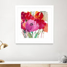 Red and Pink Flower Garden by Lanie Loreth on GIANT ART - red floral