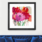 Red and Pink Flower Garden by Lanie Loreth on GIANT ART - red floral
