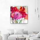 Red and Pink Flower Garden by Lanie Loreth on GIANT ART - red floral