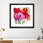 Red and Pink Flower Garden by Lanie Loreth on GIANT ART - red floral