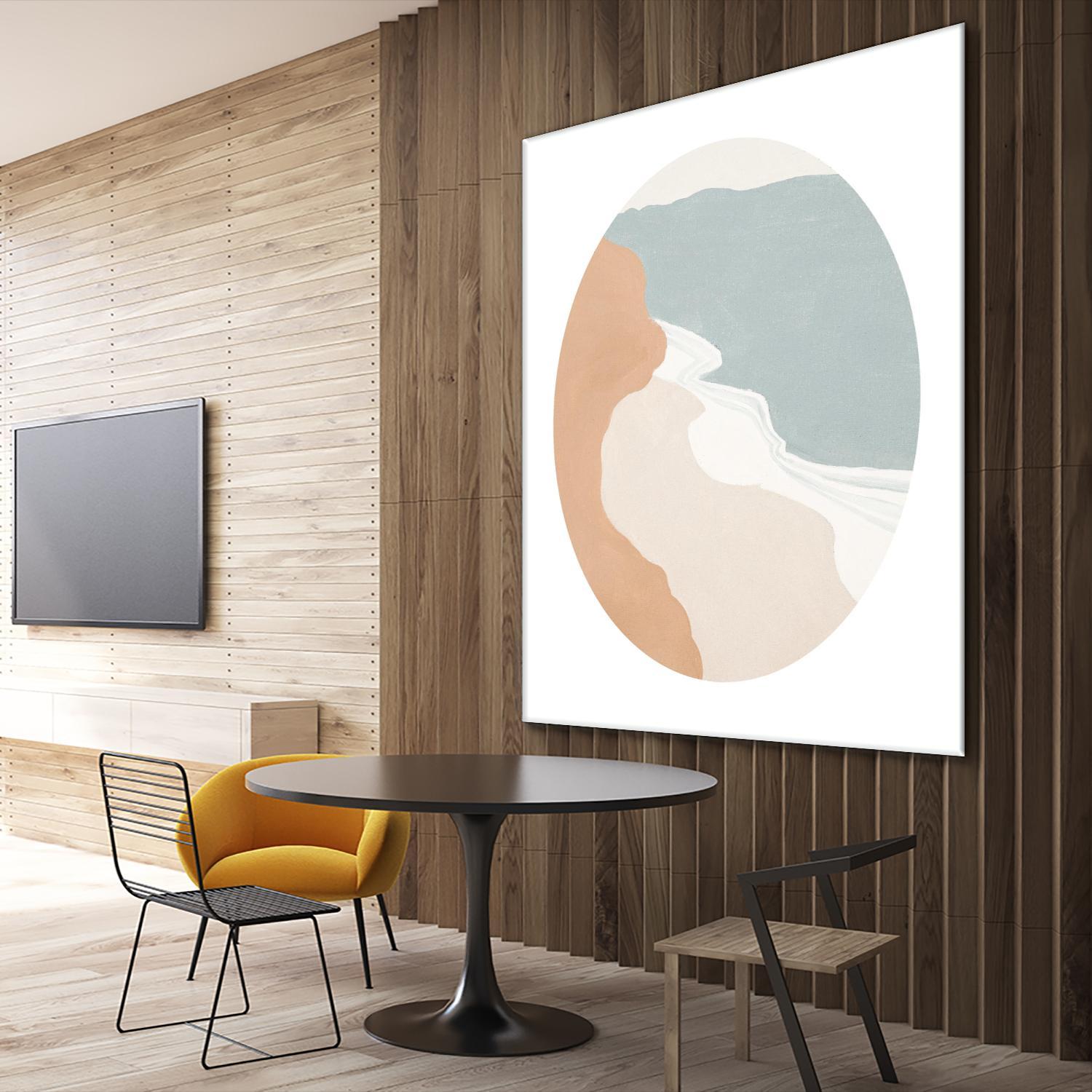Mid Century Landscape Circle I by Patricia Pinto on GIANT ART - coastal abstract