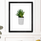 Modern Cactus Stripe Pot by Jen Bucheli on GIANT ART - floral 