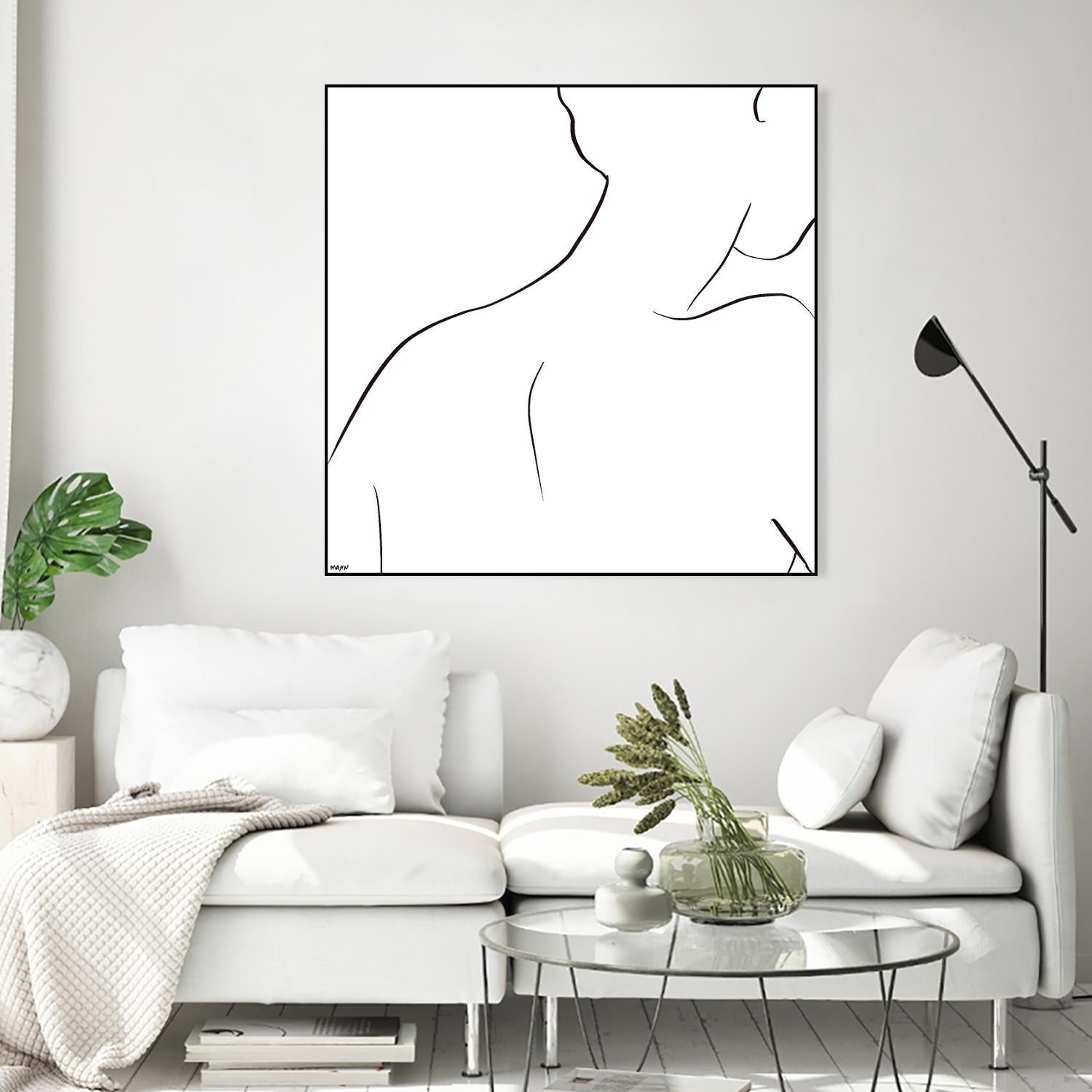 Femme III by Patti Mann on GIANT ART - whites & creams, blacks figurative