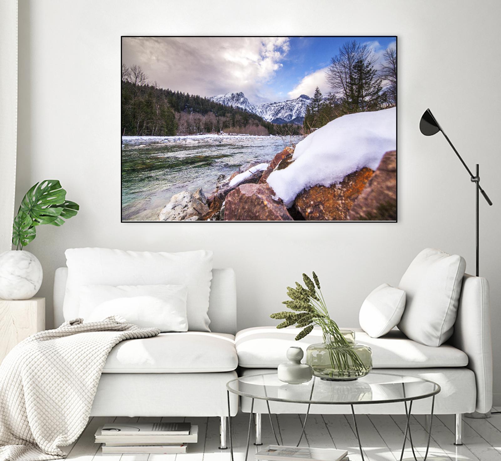 Snow Capped Days by Aaron Matheson on GIANT ART - white landscape