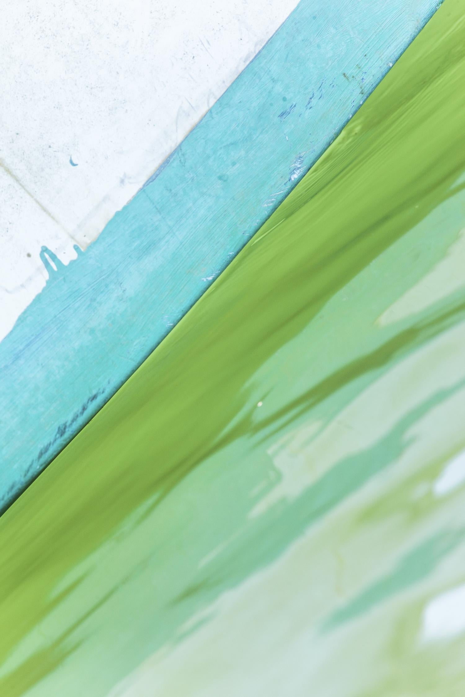 Where Blue Meets Green by Melissa McClain on GIANT ART - green abstract