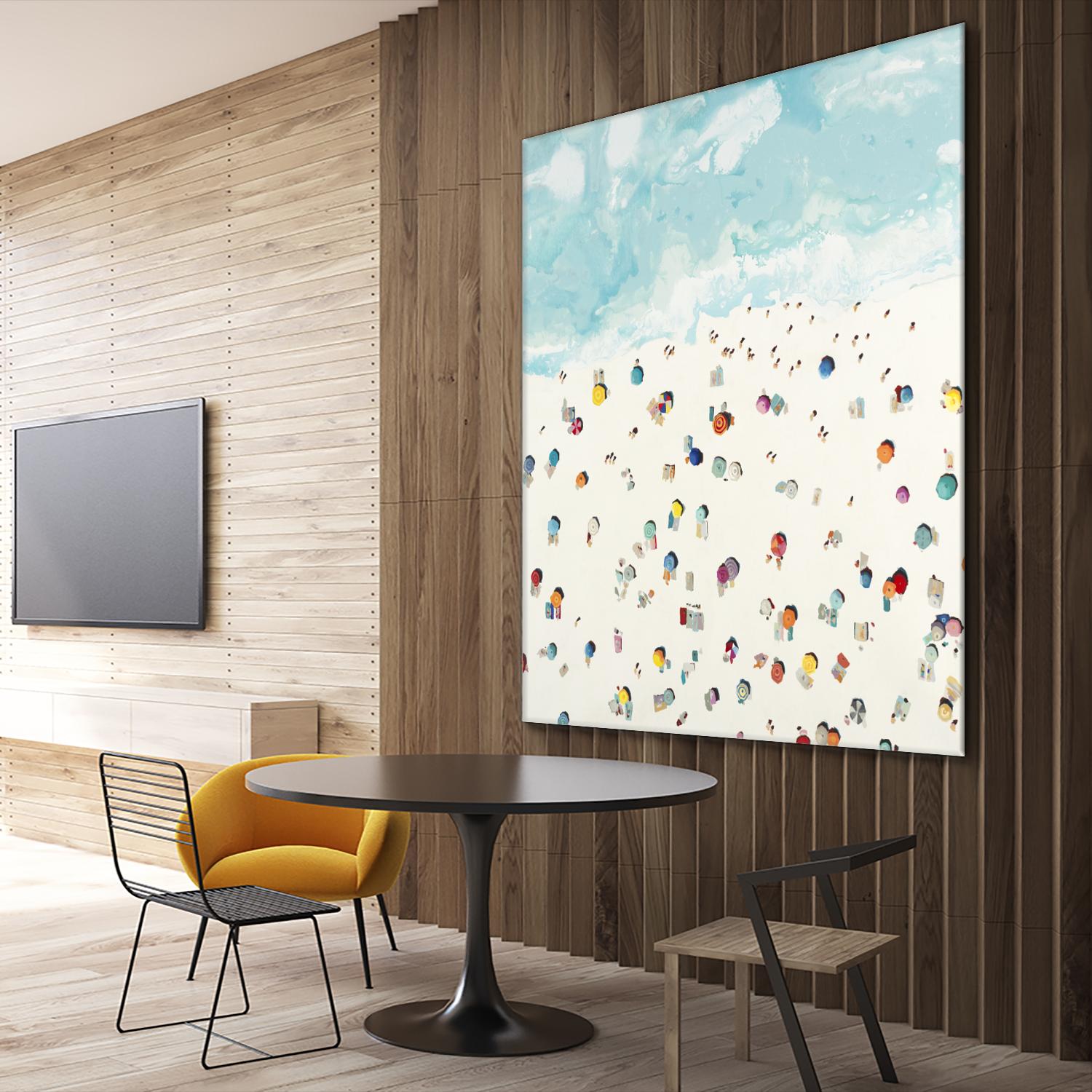 Beach Days by Randy Hibberd on GIANT ART - beige sea scene areal view