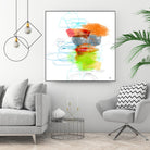 Loving Life IV by Lisa Ridgers on GIANT ART - oranges, greens abstract