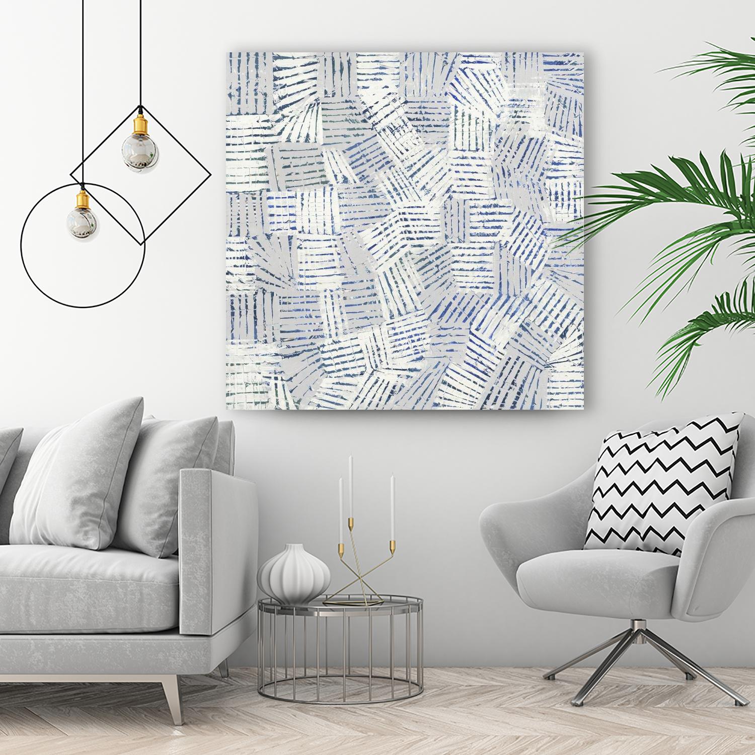 Thrive by John Burrows on GIANT ART - blue geometric shapes shapes
