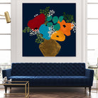 You Are On My Mind V1 by Ruth Fromstein on GIANT ART - blues botanical bouquet