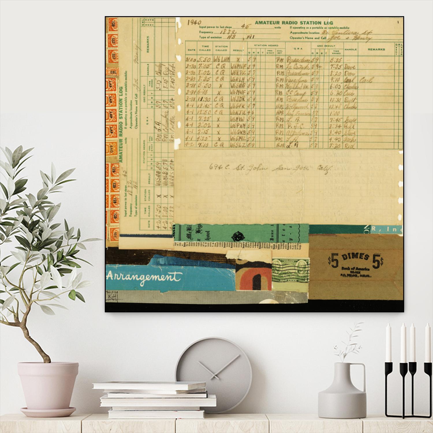 Ephemera Scape IV by Kelsey Hochstatter on GIANT ART - blue contemporary