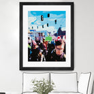 The March by Beth Ann Lawson on GIANT ART - blues figurative crowd
