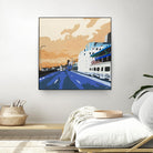 Viaduct Ghosts by Beth Ann Lawson on GIANT ART - blues cityscapes city
