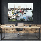 TUESDAY AFTERNOON ON PORTAGE BAY by Bethann Lawson on GIANT ART - blue coastal waterway