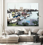 TUESDAY AFTERNOON ON PORTAGE BAY by Bethann Lawson on GIANT ART - blue coastal waterway