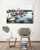 TUESDAY AFTERNOON ON PORTAGE BAY by Bethann Lawson on GIANT ART - blue coastal waterway