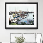 TUESDAY AFTERNOON ON PORTAGE BAY by Bethann Lawson on GIANT ART - blue coastal waterway