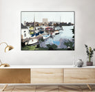 TUESDAY AFTERNOON ON PORTAGE BAY by Bethann Lawson on GIANT ART - blue coastal waterway